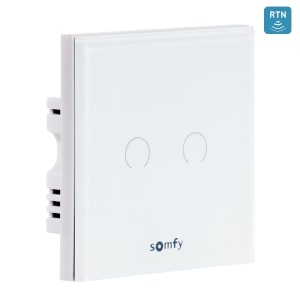 Lighting ON/OFF Touch Panel 2-Gang - 1822641 - 1 - Somfy